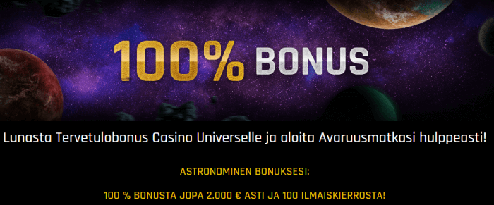 Casino Universe bonus