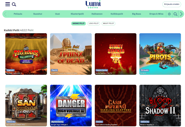 Lumi Casino pelit