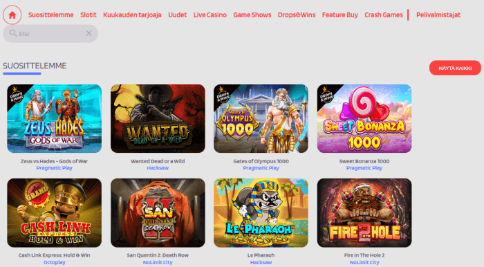 QuickSlot Casino pelit