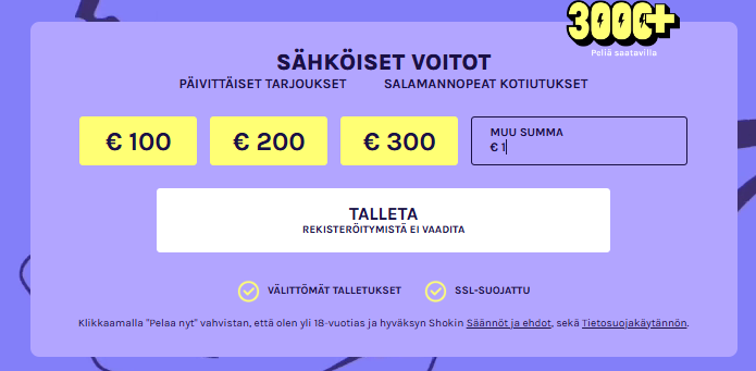 Shokki Casino talletus