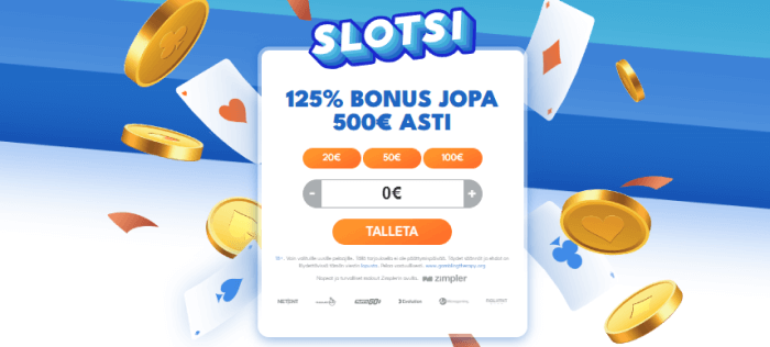 Slotsi Kasino bonus